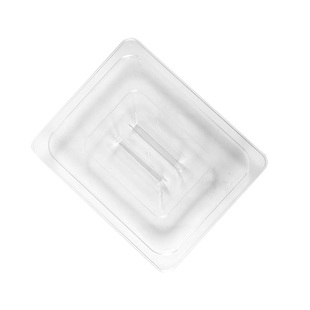 PC塑料盖子透明展示托盘罩长方形防尘防蝇份数盆盖手提平盖加厚摔