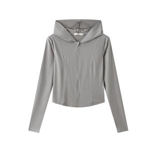 三福防晒衣女外穿2026新款夏季连帽修身防晒服小个子短款外套女装