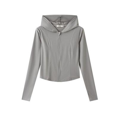 三福防晒衣女外穿2026新款夏季连帽修身防晒服小个子短款外套女装