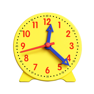 钟表模型小学教具 一二年级小学生学习认识时间12/24小时三针联动数学教具儿童学时钟原理教学钟面学具