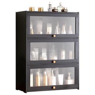 桌面收纳盒收纳柜茶具展示柜子餐具厨房水杯子置物架化妆品储物柜