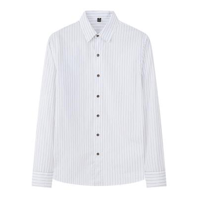 纯棉高级感条纹衬衫衬衣夏季