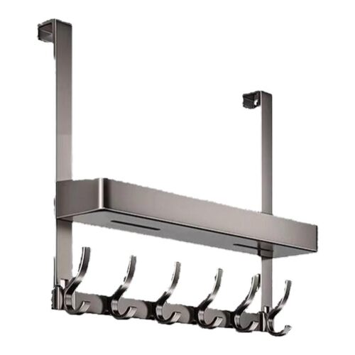 门后挂钩衣服挂架免打孔帽子收纳挂衣架厨房卧室壁挂门上置物神器