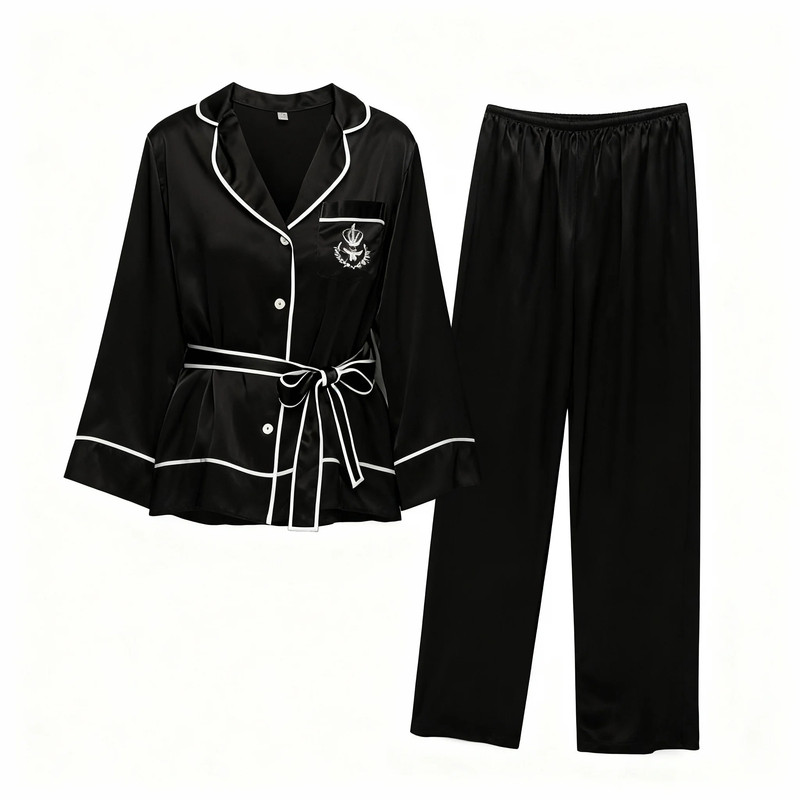 重磅真丝睡衣套装女士丝绸家居服