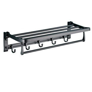 毛巾架免打孔卫生间太空铝浴巾架网篮置物架壁挂式浴室收纳架置物