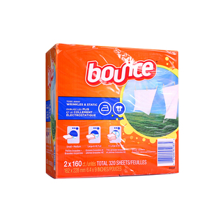 美国进口Bounce邦氏四合一香衣纸柔顺纸烘干机用纸160片*2盒320片