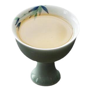 青竹高脚杯家用功夫茶具陶瓷茶杯酒杯国风小清新茶具主人杯客杯