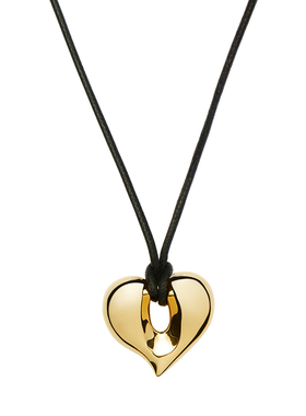 Missoma鎏心扣爱心吊坠项链轻奢气质黑绳毛衣链情侣款颈链礼物