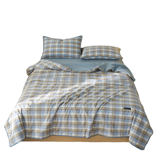 无印风里外全棉夏被空调被2026新款夏季夏凉被四件套薄被子可机洗