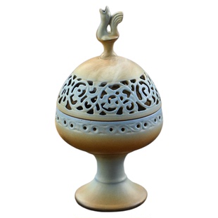 禅意陶瓷香炉家用室内熏香炉沉香檀香鹅梨帐中香盘香塔香博山炉