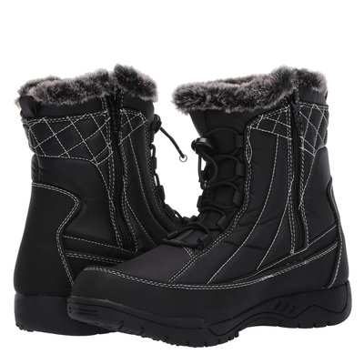 欧美防水短靴加绒42码冬季女靴