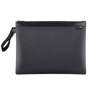 建腾A4文件袋帆布商务牛津公文袋学生办公手提资料袋男女士拉链式防水黑色大容量会议包定制印刷logo