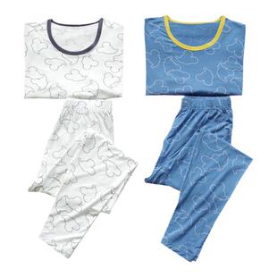 男童超薄款莫代尔内衣套装中腰大儿童秋衣秋裤青少年空调服睡衣裤