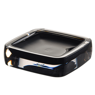 轻奢进口PC皂盒高档家用香皂盒卫生间酒店皂碟浴室黑色圆形肥皂盒