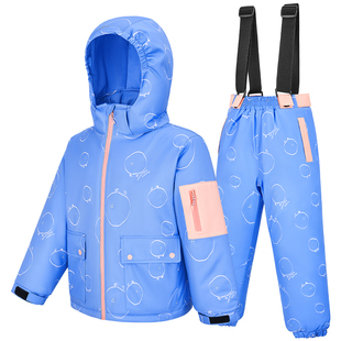KK树儿童滑雪服分体男童女孩保暖滑雪衣裤宝宝防水外套2025新款