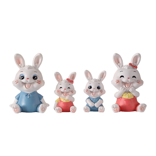 治愈系可爱兔子办公室桌面摆件少女心房间布置卧室装饰品小摆设