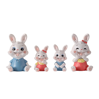 可爱卡通萝卜兔子创意摆件