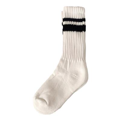 粗纱条纹堆积感日系袜子