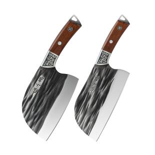 张小泉菜刀古澜祥云锻打鱼头刀家用厨房刀具切片斩切刀旗舰店正品