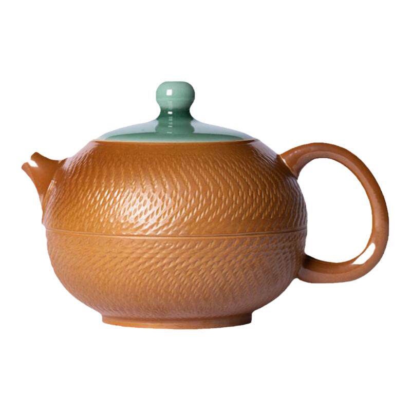 龙泉青瓷跳刀西施壶茶壶