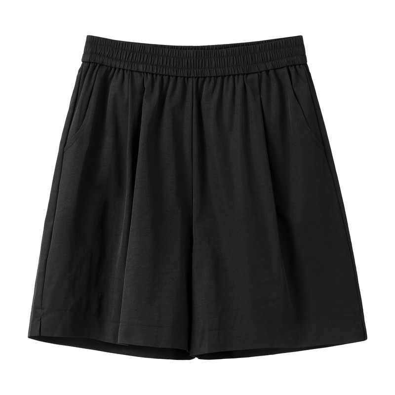 夏季松紧腰短裤女简约百搭休闲裤