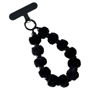 TOZOYO绝美手机链挂手腕串珠挂绳漂亮毛球防丢绳包挂饰结实短款腕带挂链轻奢高级感百搭链条女毛绒手链垫片壳