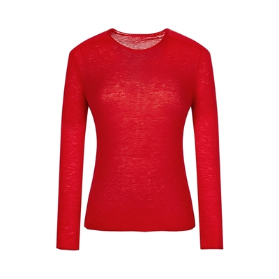 LESS绵羊毛修身套头针织衫女