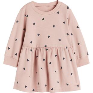 HM童装女婴春季连衣裙长袖甜美卫衣裙1099165