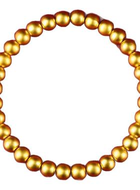 18K金转运珠手链女小金珠手串