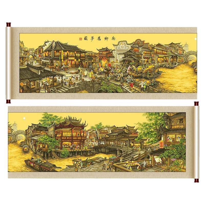 十字绣线绣客厅蒙娜丽莎皇室名画