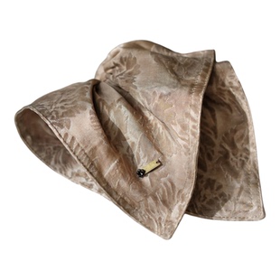 气质穿搭新中式古朴素雅老钱风植物木薯丝手工钉珠水晶方巾发圈