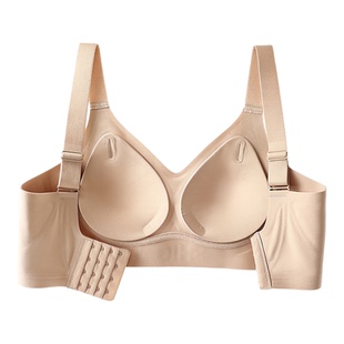美思内衣女大胸显小提拉上托聚拢防下垂收副乳无钢圈调整型文胸罩