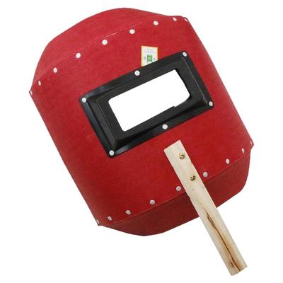 电焊面罩手持式红钢纸焊帽焊工氩弧焊烧焊防护全脸防烤脸透气帽子