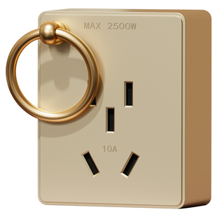 阳台挂灯笼专用插座带挂钩五孔插座面板墙壁明线迷你小型插座家用