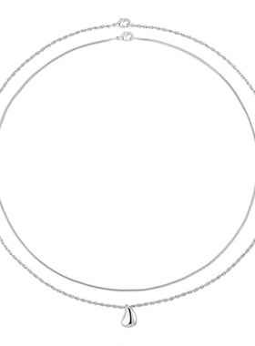 Qovoxl合金双层叠戴女锁骨项链