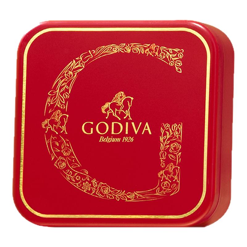 GODIVA歌帝梵巧克力喜糖 红色铁盒2颗装20盒 婚庆结婚喜糖伴手礼
