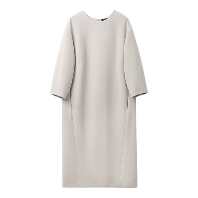 QZ0201589优雅/随性/显瘦 进口料3D立裁ONE/PIECE空气裸感连衣裙