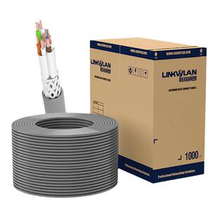 高性能 防火阻燃！CAT6A 超六类双屏蔽网络线 多股SFTP 网络跳线