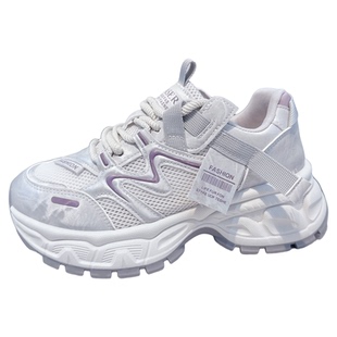 爆款厚底老爹鞋女款2026年夏季新款百搭增高网面透气运动休闲鞋子