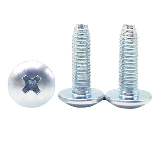 大扁头十字三角牙三价环保型蓝白锌锁紧螺丝自攻蓝白锌自锁螺钉