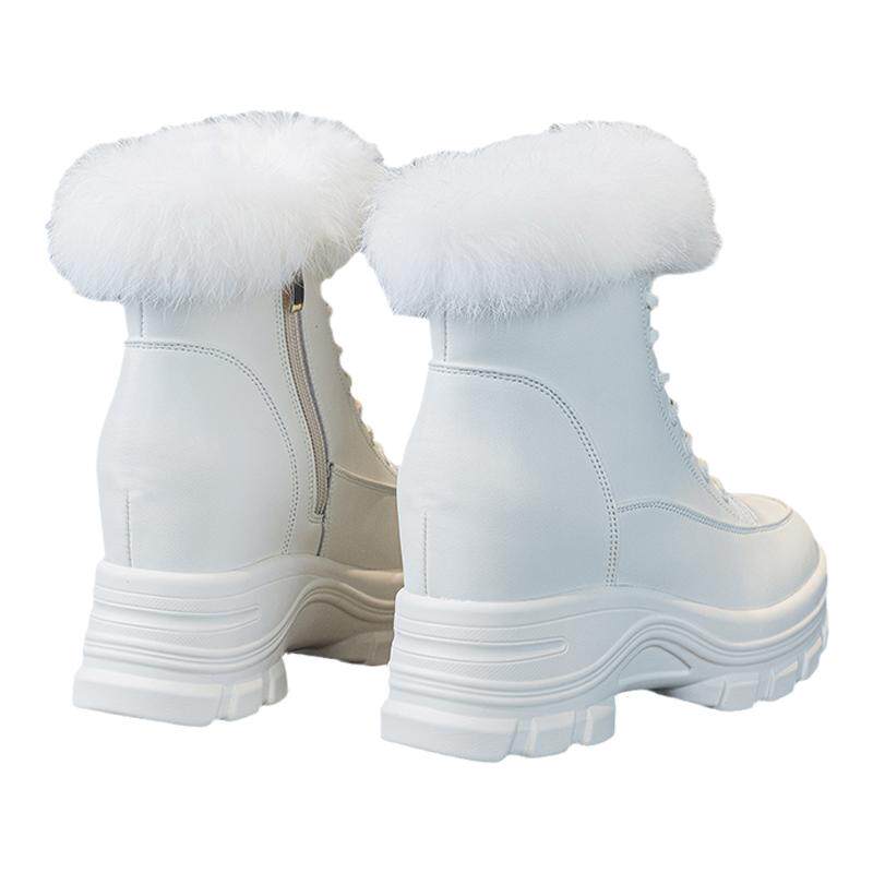 圣恩熙新款冬季兔毛雪地靴内增高