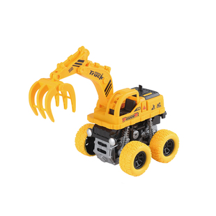 惯性夹物车挖掘机攀爬越野翻滚工程车滑行模型儿童玩具六一礼物