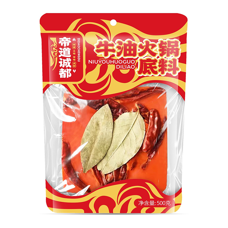 帝道诚都牛油麻辣火锅底料500g麻辣烫冒菜串串家用火锅调料赠香油