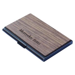 双面贴木质名片盒男士式名片夹创意商务实木纹制名片盒收纳大容量