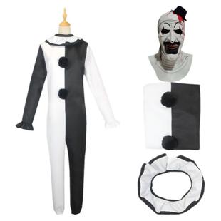 万圣节服装断魂小丑cos服万圣节面具鬼脸面具小丑cos服恐怖道具脸