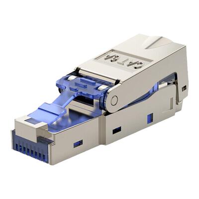 免压水晶头超五类六类七类八类网线对接头千兆万兆屏蔽免打直通式