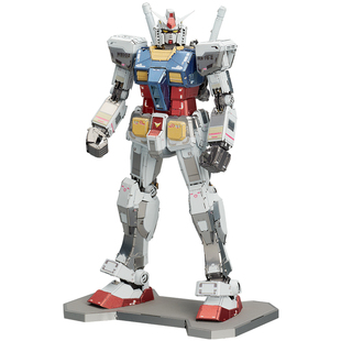 【旗舰店】拼酷*万代 台场高达立像 潮流积木 3D金属拼装模型玩具