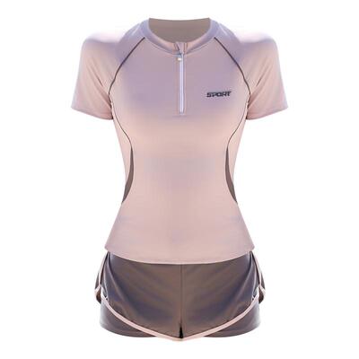 分体泳衣女显瘦遮肚保守透气速干