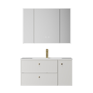 瑞尔特法式复古风浴室柜组合星曜一体盆卫生间洗脸洗漱台盆 Y2037