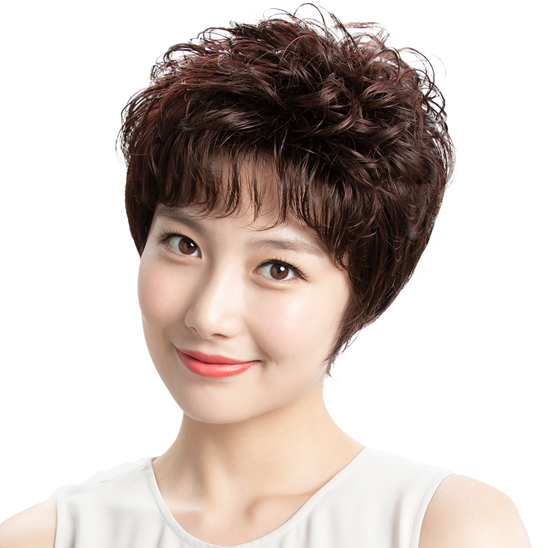 隐形全头套女短发发型真人发高端